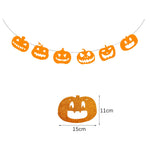 Halloween Hanging Banner Garland Bunting Pumkin Ghost Bat Paper Banner Door Hanging Ornaments Halloween Xmas Party Decoration