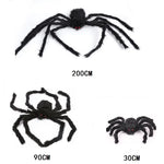 150/200cm Black Scary Giant Spider Huge Spider Web Halloween Decoration Props Haunted House Holiday Outdoor Giant Decoration