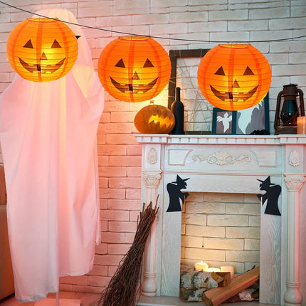 2pcs Halloween Pumpkin Lanterns for Halloween Decoration Jack-O'-Lanterns for Home Outdoor Decoration No Electricity Needed