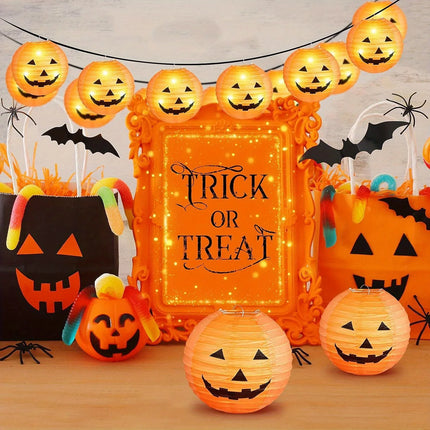 2pcs Halloween Pumpkin Lanterns for Halloween Decoration Jack-O'-Lanterns for Home Outdoor Decoration No Electricity Needed