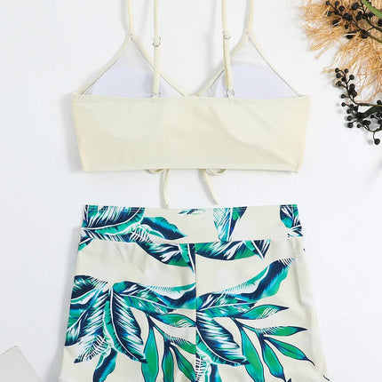 Drawstring Front Shorts Bikinis 2025 High Waist Swimsuit Women Swimwear Female Bathers Bathing Swimming Swim Suit Beachwear