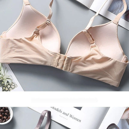 Ultra Thin Sexy Ice Silk Wireless Bra For Women Sexy Gather Underwear Push Up Simple Lingerie Seamless Brassiere Bralettle