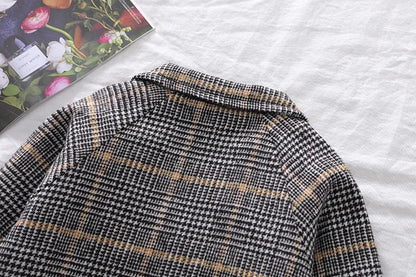 Autumn Winter Boys Fashion Jacket Solid Color Lapel Double-Breasted Long Woollen Overcoat For 2-6 Years Boys Handsome Outwear