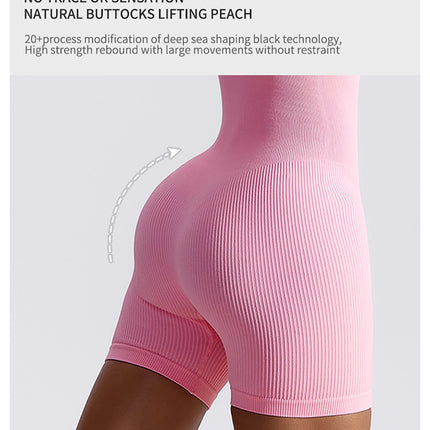 High Elastic Integrated Tight Fitting Jumpsuit Aerial Beauty Back Yoga Suit Seamless Jumpsuit for Women