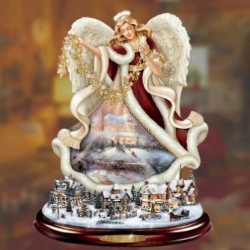 Christmas Tree Rotating Sculpture Train Decorations Paste Window  Stickers
