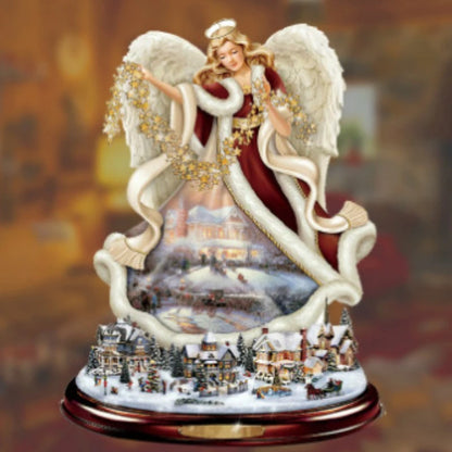 Christmas Tree Rotating Sculpture Train Decorations Paste Window  Stickers