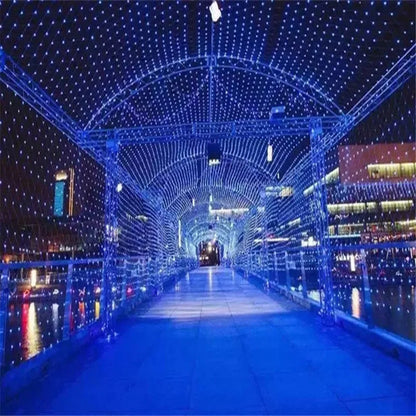 EU plug 1.5x1.5M 2x3M Christmas Garlands LED String Christmas Net Light Fairy Xmas Party Garden Wedding Decoration Curtain Light