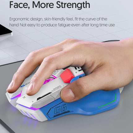 Tri-mode 2.4G USB Bluetooth Wireless Gamimg Mouse 12 keys RGB Game Wired Meche Mice for Windows IOS Home Office Laptop PC Gamer