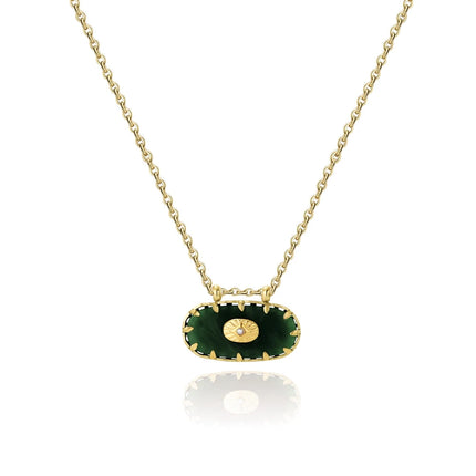 YACHAN 18K Gold Plated Stainless Steel Pendant Necklaces for Women Trendy Colorful Acrylic Charm Y2K Jewelry