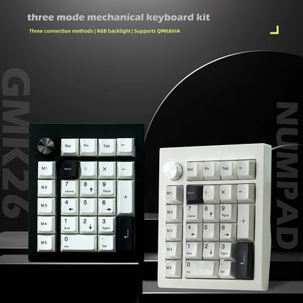 ZUOYA GMK26  QMK/VIA Gasket Number Pad Bluetooth 5.0/2.4ghz/Wired Hot Swappable Numpad Programmable for Win/Mac