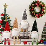 1~4pcs 2024 Christmas Doll Elf Knitted Gnome with Led Night Light Christmas Decorations for Home Xmas Navidad New Year 2025 Gift