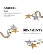 Yhpup 316L Stainless Steel Starfish Pendant Necklace Rust Proof Statement 18K Gold PVD Plated Individualistic Holiday Jewelry