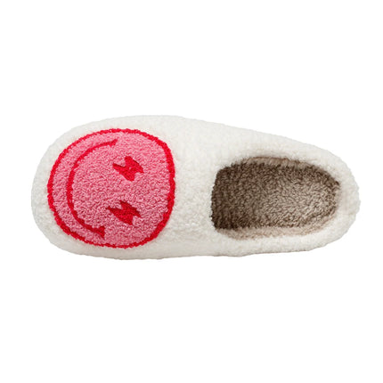 Lightning Smile Face Slippers Women Super Cute Slippers House Funny Bedroom Footwear Winter Fluffy Slides for Home Shoes