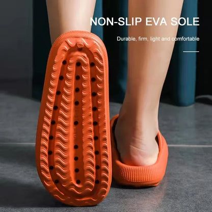 Women's Slippers Summer Indoor Light Thick Soft Sole Bathroom Non-slip Cushion Slides Comfort Home Men Beach Outdoor Shoes