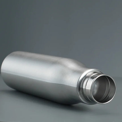 1pc 750ml/1000ml Stainless Steel Water Bottle, Large Capacity Portable Sports Bottles For Outdoor Camping Hiking Travel