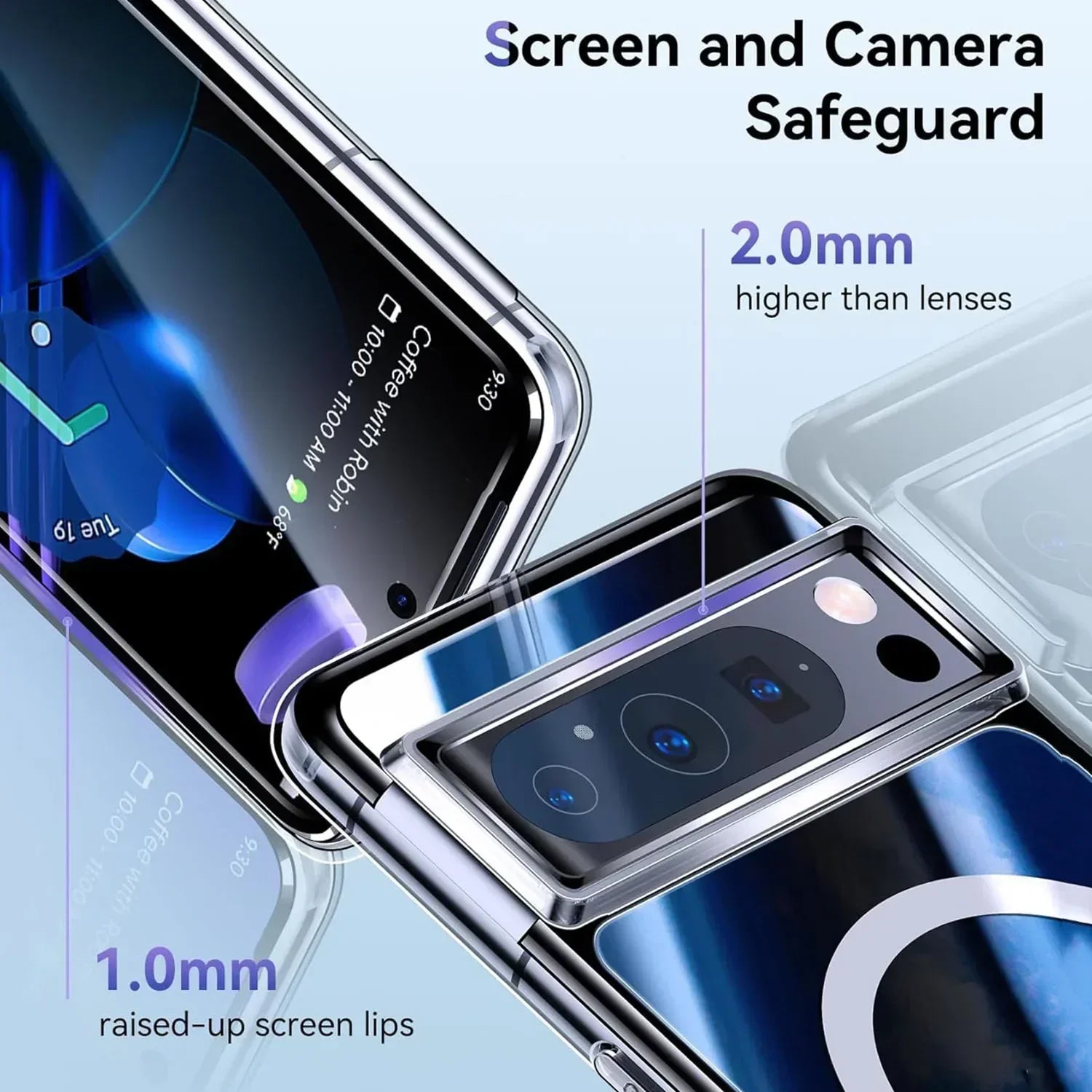 Strong Magnetic Wireless Charging Case For Google Pixel 9 Pro XL 9A Pixel9 Pro 10 Pro XL 7 8 Pro Clear Shockproof Back Cover