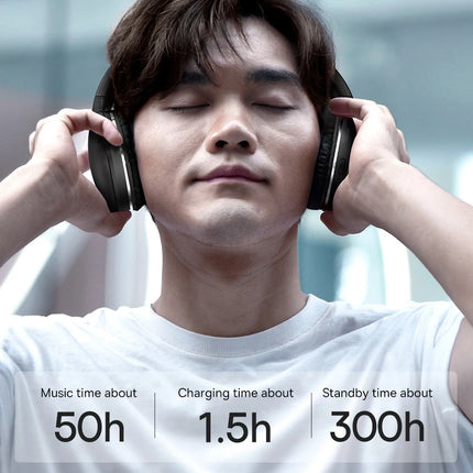 Baseus D02 Pro Wireless Bluetooth Headphones HIFI Stereo Earphones Foldable Sport Headset with Audio Cable foriPhone tablet