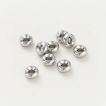 14K/18K Gold Plated 10-30Pcs 3/4/5/6/8mm Spacer Beads for DIY Necklace Bracelet Jewelry Making Supplies Accessories Wholesale