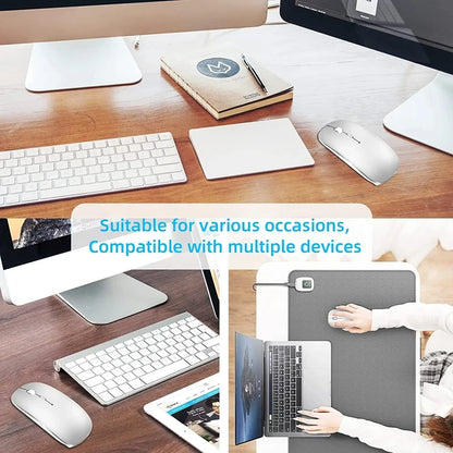 Xiaomi 2.4GHz Bluetooth Mouse Wireless USB Rechargeable Silence Ergonomics Double Model Mini Portable DPI Readjustable Keyboards