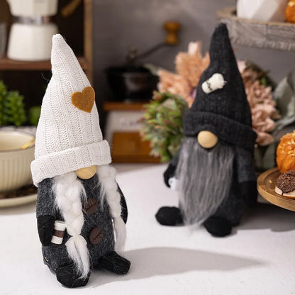 4 Styles Coffee Gnome Dolls Coffee Gnomes Plush Nordic Doll Bar Home Decoration Knitted Faceless Doll Elf Dwarf Plush Figurine