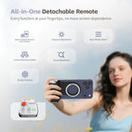 Magnetic Phone Grip with Remote Control Portable Shooting Handle for iPhone Vlog Videos, Easy One-Hand Operation