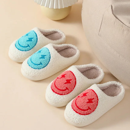 House Slippers for Women, Cute Big Small Heart, Fluffy Cozy Home Comfy Shoes for Ladies, Indoor Slippers for Winter, Mushroom