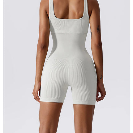 High Elastic Integrated Tight Fitting Jumpsuit Aerial Beauty Back Yoga Suit Seamless Jumpsuit for Women