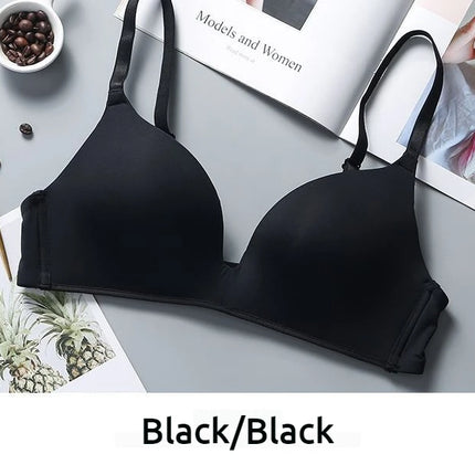 Ultra Thin Sexy Ice Silk Wireless Bra For Women Sexy Gather Underwear Push Up Simple Lingerie Seamless Brassiere Bralettle