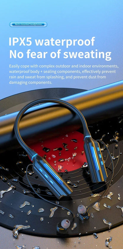 10000Hours Playback Wireless Headphones Neckband Earphone Bluetooth Bass Headset Sports Waterproof Earplugs Can Be As Power Bank