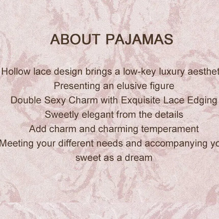 2024 Summer 2 Pcs Women's New Sexy Lace See-Through Pajamas Black Pink Cute Clothes Comfortable Breathable Suspender Shorts Set