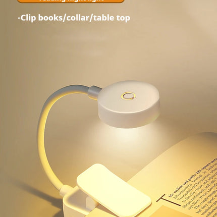 Portable LED Book Lights Eye Protection Night Light Mini 360°Clip-On Desk Reading Battery Lamp Travel Bedroom