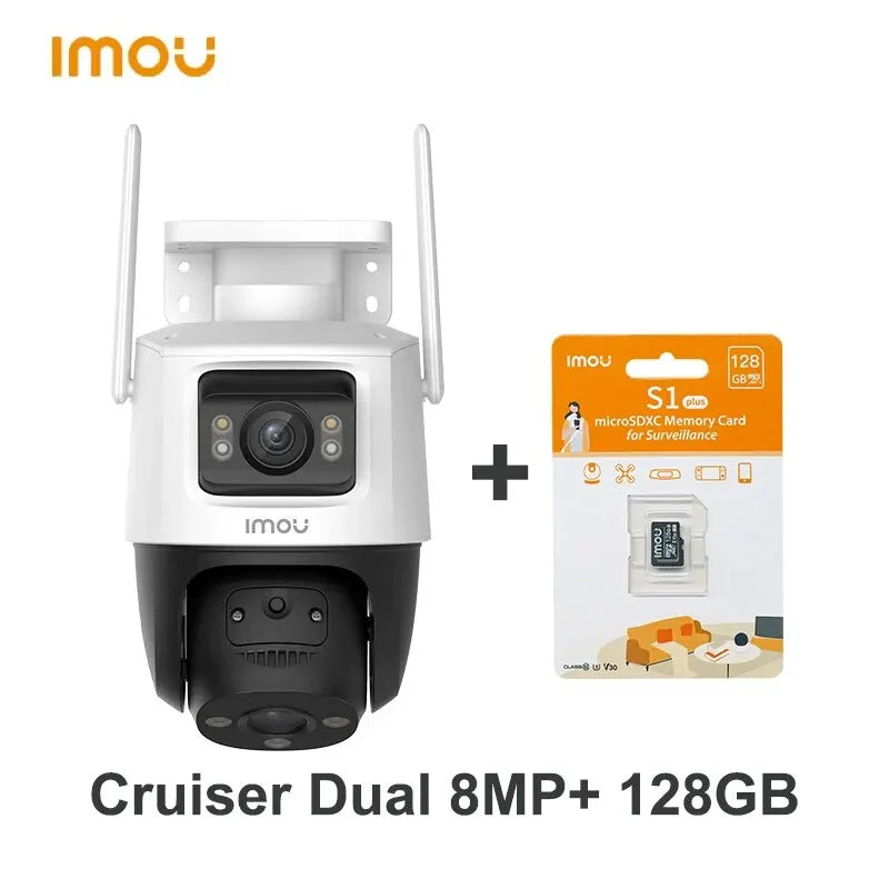 IMOU Cruiser Dual 8MP Dual Lens Outdoor PT Camera Home Security IP Camera AI Human & Vehicle Detection Surveillance Camera