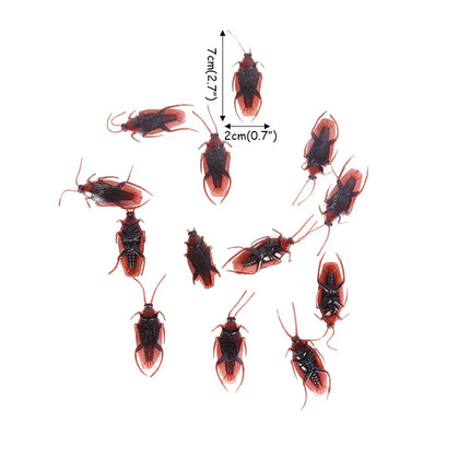 Artificial Fake Roaches Novelty Cockroach trick Prop Scary Insects Realistic Plastic Bugs Funny Halloween Party Spoof Decoration