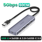 USB-A to 3A 1C 60CM