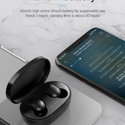 Original A6S TWS Wireless Bluetooth Headset Earphone Bluetooth Sport Inear Earbuds Headset with Mic for Xiaomi Iphone Lenovo
