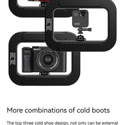 New Handheld Ring LED Rechargeable Fill light Portable Mobile Phone Live Broadcast Photography Desktop Rabbit Cage Selfie Light