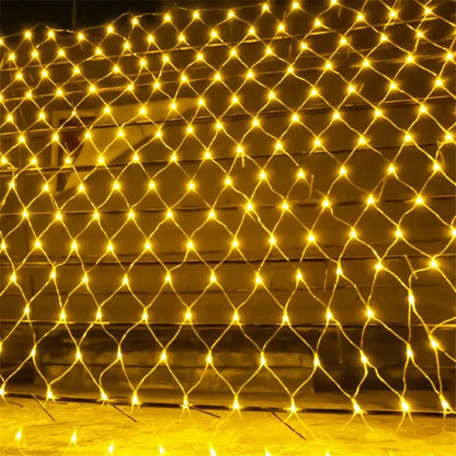 EU plug 1.5x1.5M 2x3M Christmas Garlands LED String Christmas Net Light Fairy Xmas Party Garden Wedding Decoration Curtain Light