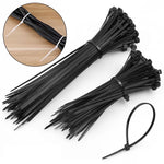 500/100Pcs Wholesale Plastic Nylon Cable Ties Self-locking Cord Straps Adjustable Cables Fastening Loop Home Office Wire Zip Tie