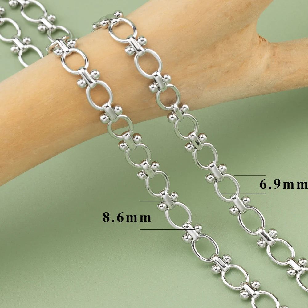 YEGUI C77,diy chain,18k gold rhodium plated,copper,pass REACH,nickel free,jewelry making,charms,diy bracelet necklace,1m/lot