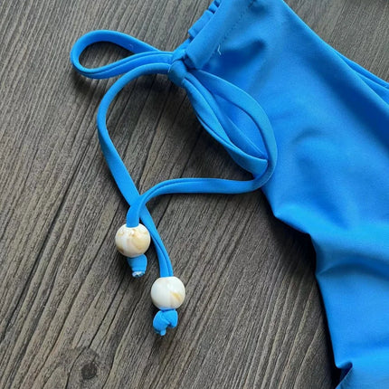 2025 New Sexy Triangle Bathing Suit for Women Brazilian Bikinis Halter Swimwear Push Up Swimsuit Metal Chain Beach Bikini Set