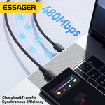 Essager 100W USB Type C To USB C Cable 5A PD Fast Charging Cable Type C Wire For Xiaomi Samsung Huawei Oppo Oneplus Macbook iPad