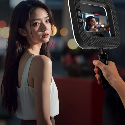 New Handheld Ring LED Rechargeable Fill light Portable Mobile Phone Live Broadcast Photography Desktop Rabbit Cage Selfie Light