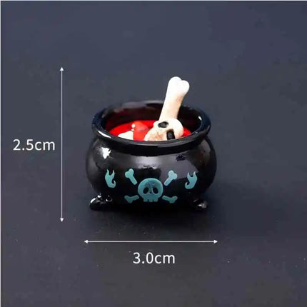 Halloween Decoration Maple Leave Ghost Desktop Ornaments Mini Skull Luminous Horror Eyeball Halloween Party Favors Home Decor