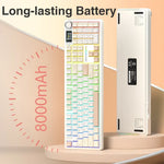 AULA F108 pro Wireless Bluetooth Keyboard Macro Gaming keyboard Gasket Hot-swap Full Size Keyboard with TFT Smart Display