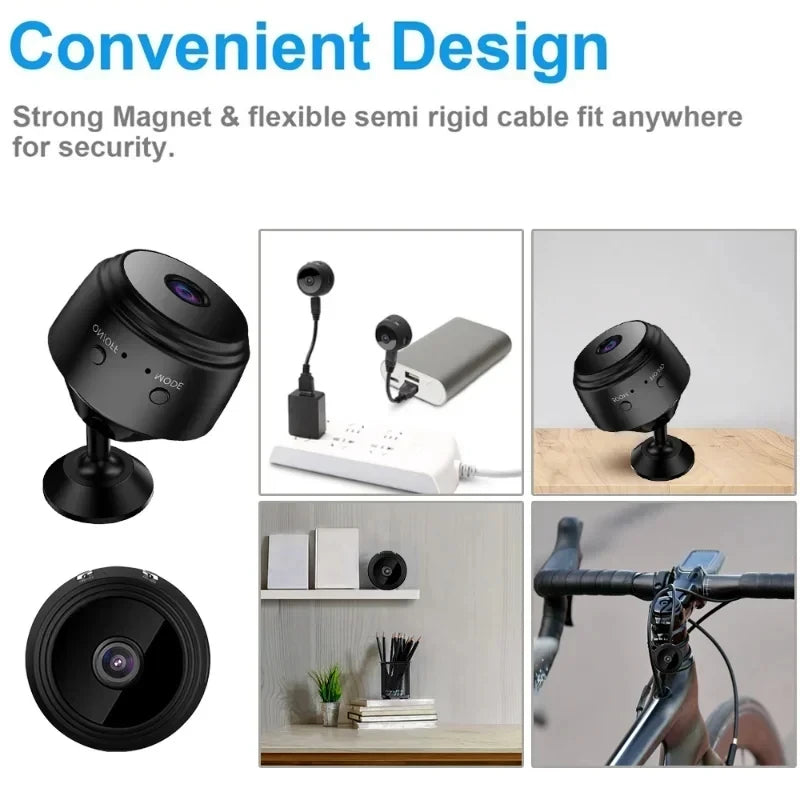 A9 Portable WiFi Wireless Mini Camera Security Monitoring with Voice Recorder for Infants/Pets Smart Home Video Surveillance