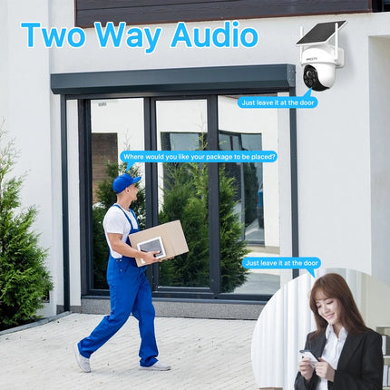 ARCCTV 4MP Wifi Solar Camera Kit Outdoor Wireless Security Surveillance Camera Set Siren Alarm Humanoid Detection Two Way Audio