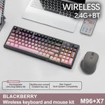 FreeWolf M96 Wireless Keyboard with Screen,Gaming Keyboard Bluetooth Dual-Mode Connection,Multi-Device Linking,Ergonomic
