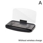 Mobile Phone Holder HUD Car Navigation Projector Head-up Display QI Wireless Charger Car Holder
