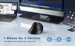 Bluetooth Vertical Wireless Mouse for Tablet Laptop Notebok Rechargeable USB Wireless Mouse Ergonomics Right Hand
