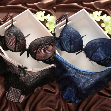 Women Sexy Lingerie Set Fashion Lace Lingerie Sets For Ladies Soild Color Bra Comfortable Intimates Underwear Suit Female